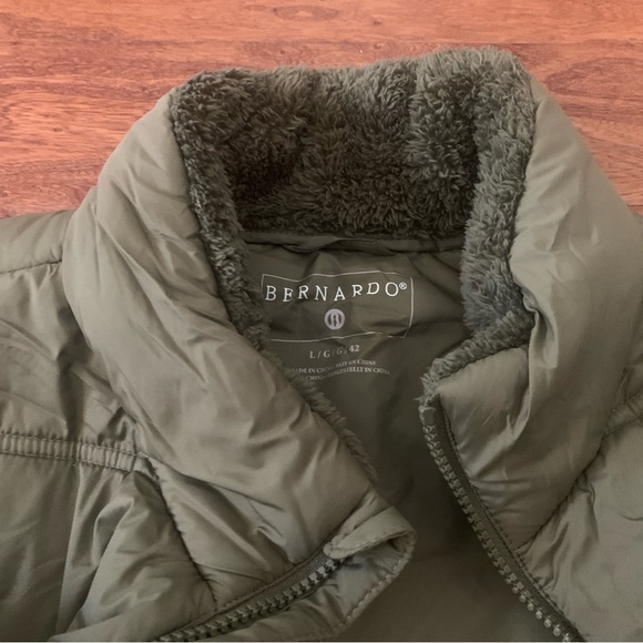 Anthropology Bernardo Army Green Puffer Vest with Chevron Back - Picture 9 of 10